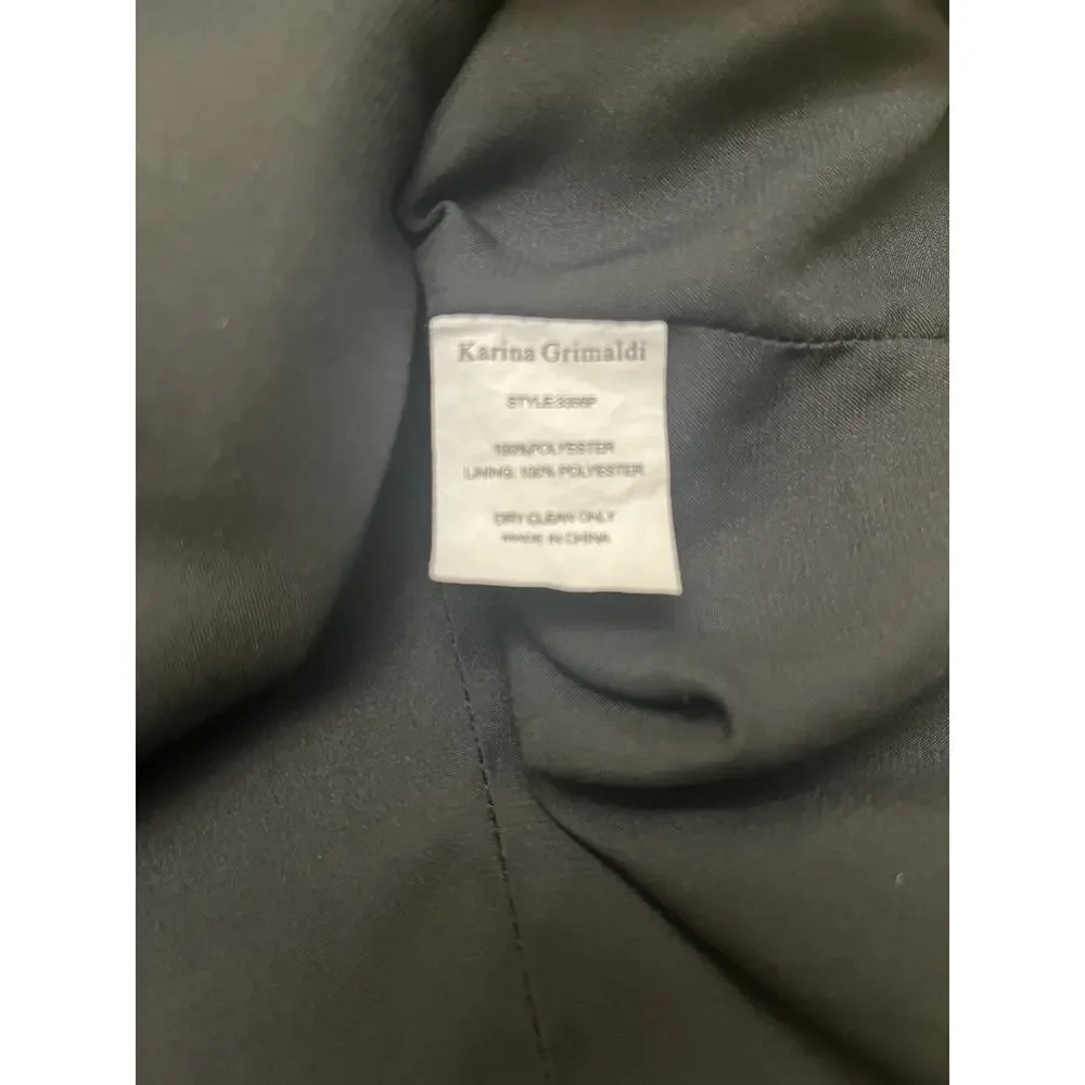 Karina Grimaldi XS Black Lined Mini Skirt w/ Ruffle 100% Polyester